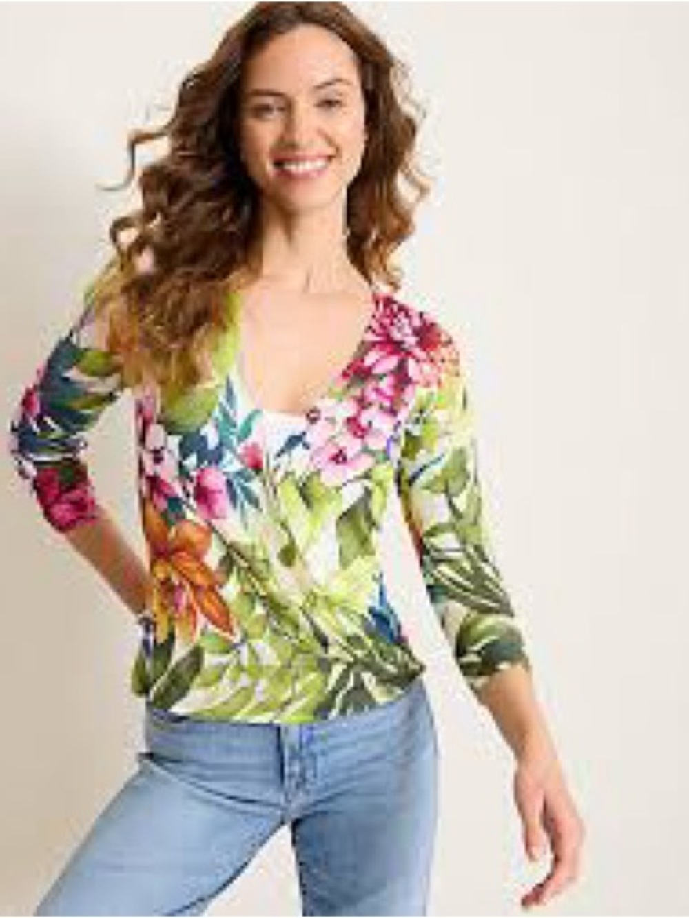 Tommy Bahama Verde Blooms Addison 3 Way Cardigan Medium
Style No. SW421057